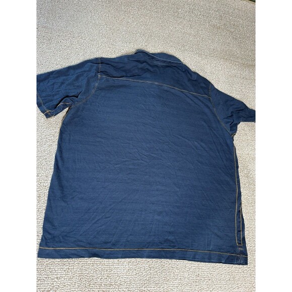 Johnston & Murphy Short Sleeve Contrast Stitch Faded Black Polo Mens XXL - Picture 7 of 7